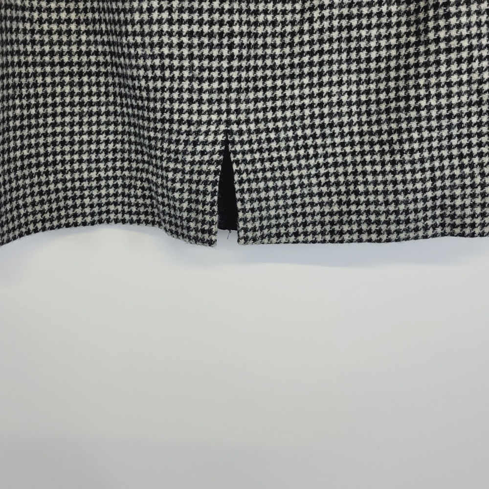 SEE NEW LISTING J.Crew 100% Wool Skirt Black Houndstooth Pattern Womens Black - Picture 3 of 6